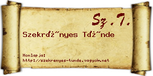 Szekrényes Tünde névjegykártya