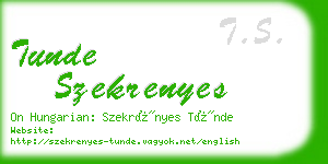 tunde szekrenyes business card